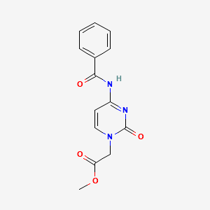 1(2H)-Pyrimidineacetic acid, 4-(benzoylamino)-2-oxo-, methyl ester structure, CAS 172405-13-9