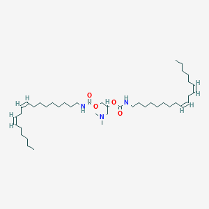 Carbamic acid, N-(9Z,12Z)-9,12-octadecadien-1-yl-, C,C'-[1-[(dimethylamino)methyl]-1,2-ethanediyl] ester structure, CAS 1169768-13-1