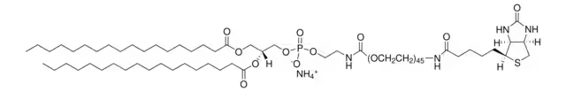 1,2-distearoyl-sn-glycero-3-phosphoethanolaMine-N-[biotinyl(polyethylene glycol)-2000] (aMMoniuM salt) structure, CAS 385437-57-0