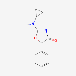 2-(N-cyclopropyl-N-methylamino)-5-phenyloxazol-4(5H)-one structure, CAS 14461-92-8