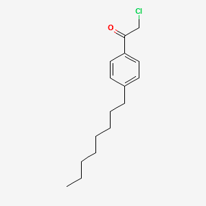 2-chloro-1-(4-octylphenyl)-aceton structure, CAS 51326-38-6