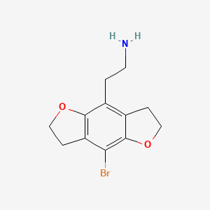 1-(8-Bromo-2,3,6,7-tetrahydrobenzodifuran-4-yl)-2-aminoethane hydrochloride structure, CAS 178557-21-6