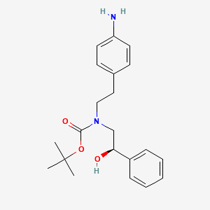 (N-tert-Butoxycarbonyl-N-[(1'R)-hydroxy-1-phenyl)ethyl])-4-aMinophenylethylaMine structure, CAS 223673-36-7