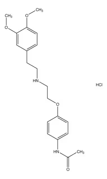 2-(2-aminothiazol-4-yl)-N-(4-(2-(phenethylamino)ethyl)phenyl)acetamide hydrochloride structure, CAS 1581284-79-8