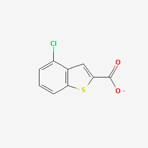 4-CHLORO-1-BENZOTHIOPHENE-2-CARBOXYLIC ACID structure, CAS 23967-57-9