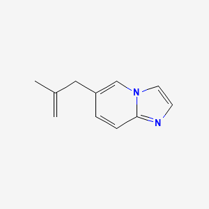Imidazo[1,2-a]pyridine, 6-(2-methyl-2-propen-1-yl)- structure, CAS 116355-20-5