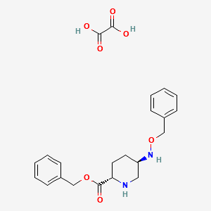 Benzyl (2S,5R)-5-[(benzyloxy)amino]piperidine-2-carboxylate ethanedioate structure, CAS 1171080-45-7