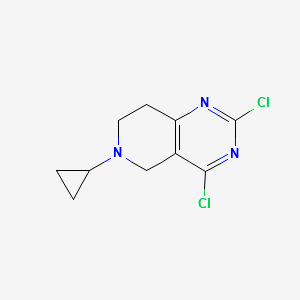 2,4-dichloro-6-cyclopropyl-5,6,7,8-tetrahydropyrido[4,3-d]pyriMidine structure, CAS 1449117-31-0