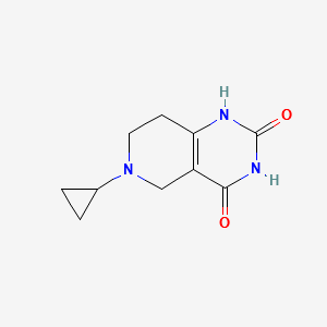 6-cyclopropyl-5,6,7,8-tetrahydropyrido[4,3-d]pyriMidine-2,4-diol structure, CAS 1449117-26-3