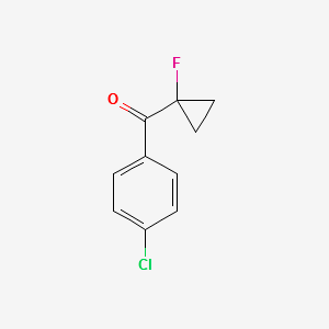 Methanone, (4-chlorophenyl)(1-fluorocyclopropyl)- (9CI) structure, CAS 103543-60-8