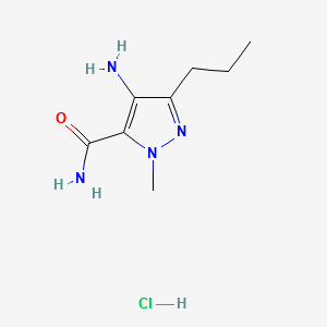 4-AMINO-1-METHYL-3-PROPYLPYRAZOLE-5-CARBOXAMIDE HYDROCHLORIDE structure, CAS 247584-10-7