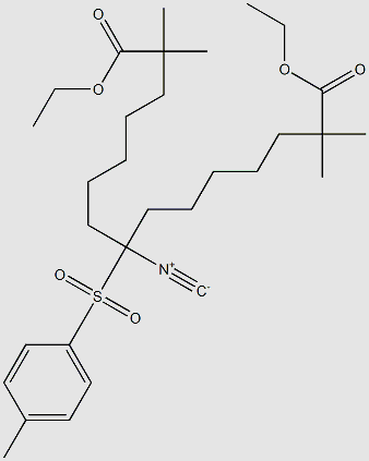 Pentadecanedioic acid, 8-isocyano-2,2,14,14-tetramethyl-8-[(4-methylphenyl)sulfonyl]-, 1,15-diethyl ester structure, CAS 738606-44-5