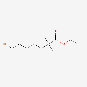 ethyl-2,2-dimethyl-7-bromoheptanoate structure, CAS 123469-92-1
