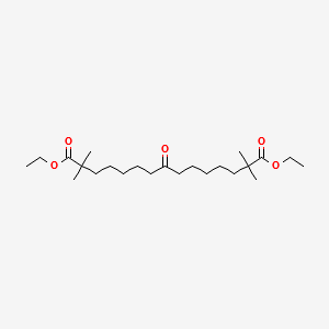2,2,14,14-Tetramethyl-8-oxopentadecanedioic acid diethyl ester structure, CAS 738606-43-4