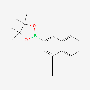 2-(4-(tert-Butyl)naphthalen-2-yl)-4,4,5,5-tetramethyl-1,3,2-dioxaborolane structure, CAS 928226-83-9