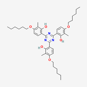 2,2,2-(1,3,5-Triazine-2,4,6-triyl)tris[5-(hexyloxy)-6-methylphenol] structure, CAS 222529-65-9