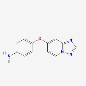 4-([1,2,4]triazolo[1,5-a]pyridin-7-yloxy)-3-methylaniline structure, CAS 937263-71-3