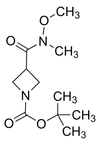 tert-butyl 3-(methoxy(methyl)carbamoyl)azetidine-1-carboxylate structure, CAS 820971-67-3