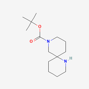 1,8-Diazaspiro[5.5]undecan-8-carboxylic acid tert-butyl ester structure, CAS 1086394-59-3
