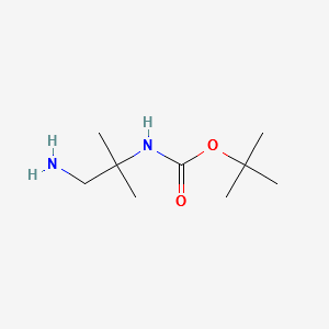 Carbamic acid, (2-amino-1,1-dimethylethyl)-, 1,1-dimethylethyl ester (9CI) structure, CAS 320581-09-7