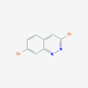 3,7-DIBROMOCINNOLINE structure, CAS 1956370-82-3