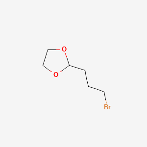 2-(3-BroMopropyl)-1,3-dioxolane structure, CAS 62563-07-9
