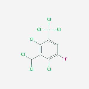 2,4-Dichloro-3-(dichloromethyl)-1-fluoro-5-(trichloromethyl)benzene structure, CAS 214774-60-4
