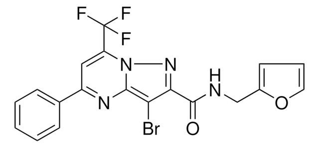 7-(Chlorodifluoromethyl)-5-(2-furanyl)-N-(2-thienylmethyl)pyrazolo[1,5-a]pyrimidine-2-carboxamide structure, CAS 442666-98-0