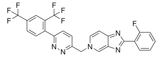5-((6-(2,4-bis(TrifluoroMethyl)phenyl)pyridazin-3-yl)Methyl)-2-(2-fluorophenyl)-5H-iMidazo[4,5-c]pyridine structure, CAS 1000787-75-6