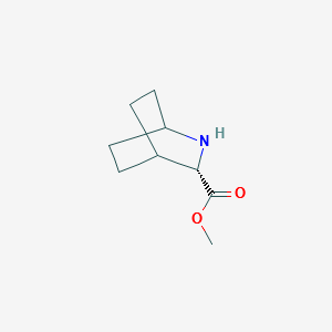 2-Azabicyclo[2.2.2]octane-3-carboxylicacid,methylester,(3S)-(9CI) structure, CAS 736111-77-6