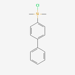 BIPHENYLDIMETHYLSILYL CHLORIDE structure, CAS 41081-31-6