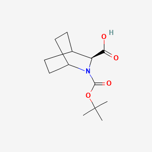 2(S)-Aza-bicyclo[2.2.2]octane-2,3-dicarboxylic acid 2-tert-butyl ester structure, CAS 109523-16-2
