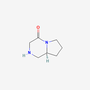 (S)-HEXAHYDRO-PYRROLO[1,2-A]PYRAZIN-4-ONE structure, CAS 124072-84-0