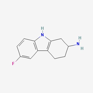 6-fluoro-2,3,4,9-tetrahydro-1H-Carbazol-2-aMine structure, CAS 907211-97-6