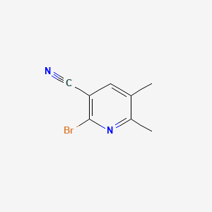 2-BroMo-5, 6-diMethyl-pyridine-3-carbonitrile structure, CAS 113124-06-4