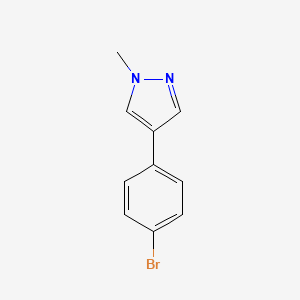 4-(4-bromophenyl)-1-methl-1H-pyrazole structure, CAS 1191616-45-1