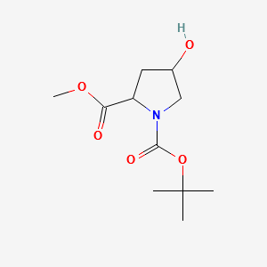 1-Tert-butyl2-Methyl4-hydroxypyrrolidine-1,2-dicarboxylate structure, CAS 897046-42-3