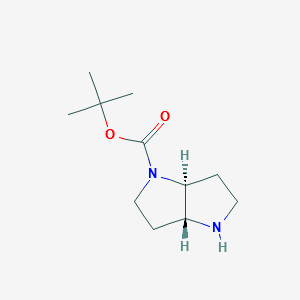 Pyrrolo[3,2-b]pyrrole-1(2H)-carboxylic acid, hexahydro-, 1,1-dimethylethyl ester, (3aR,6aS)- structure, CAS 1932355-43-5
