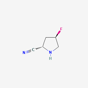 (2S)-cyano-(4R)-fluoro-pyrrolidine p-toluenesulfonate structure, CAS 1584652-40-3