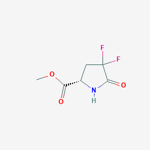 L-Proline, 4,4-difluoro-5-oxo-, methyl ester (9CI) structure, CAS 333956-61-9