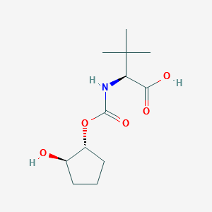 (S)-2-(((((1R,2R)-2-hydroxycyclopentyl)oxy)carbonyl)amino)-3,3-dimethylbutanoate diisopropylamine salt structure, CAS 1878109-35-3