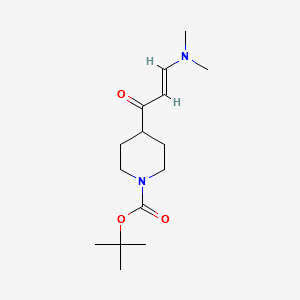 tert-butyl (E)-4-(3-(dimethylamino)acryloyl)piperidine-1-carboxylate structure, CAS 1799799-87-3