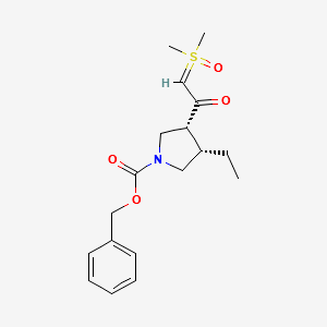 [2-[(3R,4S)-4-ethyl-1-[(phenylmethoxy)carbonyl]-3-pyrrolidinyl]-2-oxoethyl]dimethyl-Sulfoxonium inner salt structure, CAS 2050038-78-1