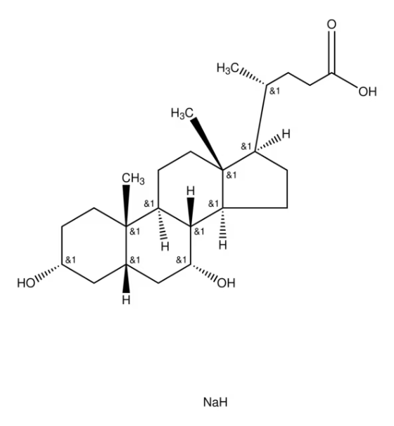CHENODEOXYCHOLIC ACID SODIUM structure, CAS 2646-38-0