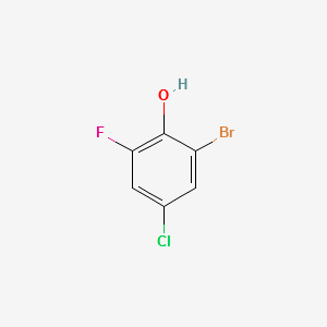 2-BROMO-4-CHLORO-6-FLUOROPHENOL structure, CAS 886499-88-3