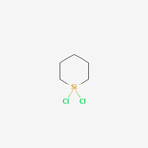 CYCLOPENTAMETHYLENEDICHLOROSILANE structure, CAS 2406-34-0