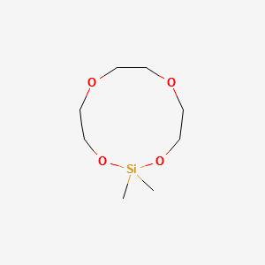 1,1-DIMETHYLSILA-11-CROWN-4 structure, CAS 18339-94-1