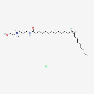 1-Propanaminium, N-(2-hydroxyethyl)-N,N-dimethyl-3-[[(13Z)-1-oxo-13-docosenyl]amino]-, chloride structure, CAS 581089-19-2