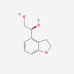 (S)-1-(2,3-dihydrobenzofuran-4-yl)ethane-1,2-diol structure, CAS 256472-68-1