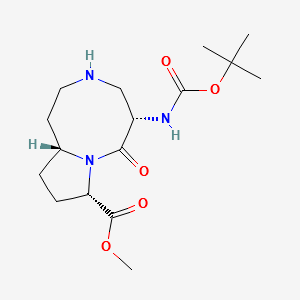 (5S,8S,10aR)-Methyl 5-(tert-butoxycarbonylaMino)-6-oxodecahydropyrrolo[1,2-a][1,5]diazocine-8-carboxylate structure, CAS 957135-12-5